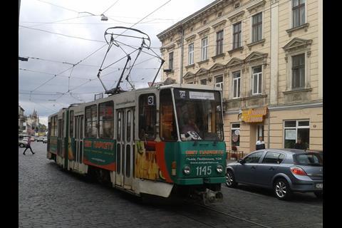 Tram in L'viv, Ukraine.